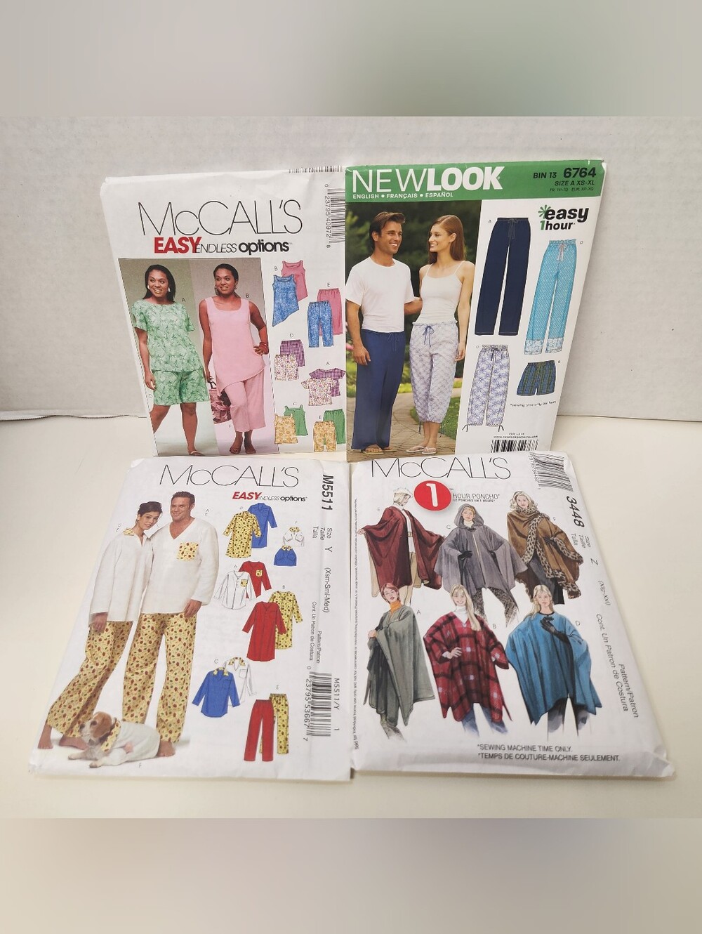 Bundle of 4 Uncut McCalls Sewing Patterns